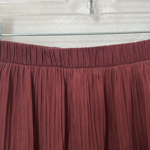 Aritzia Wilfred small Twirl Midi Pleated Skirt High Rise Brown espresso mocha - Picture 5 of 6